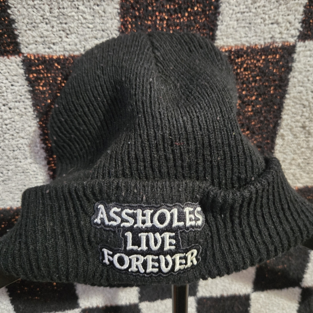 Assholes Live Forever black beanie